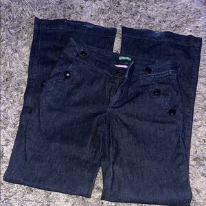 Lilly Pulitzer Blue Flare Wide Leg Jeans